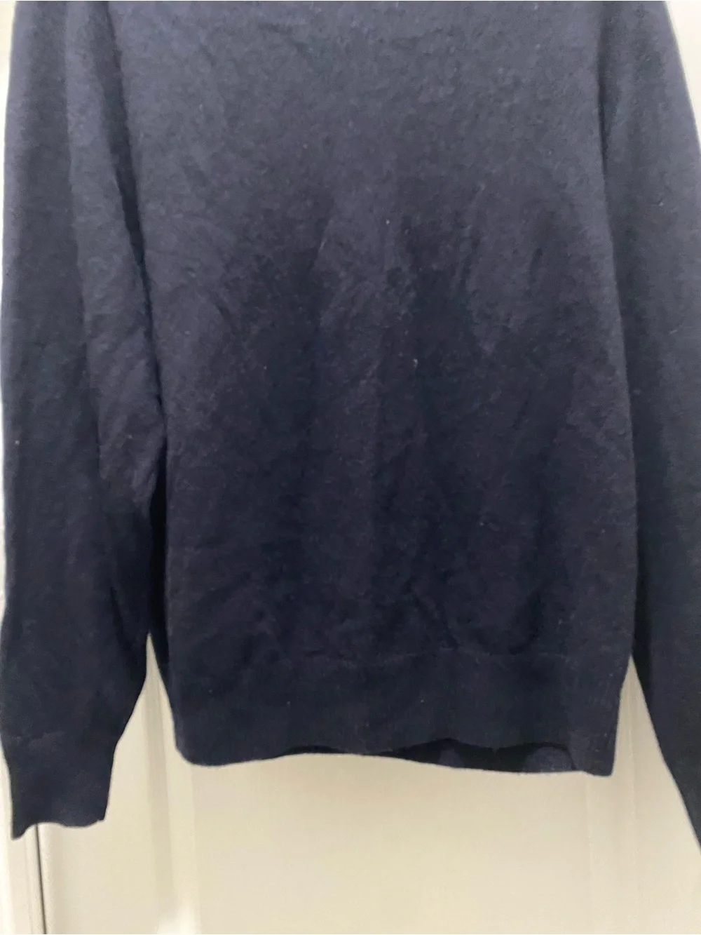 NWT Giasone Cashmere Navy Half-Zip Ribbed Mock Neckline Luxury Sweater XL Flaw
